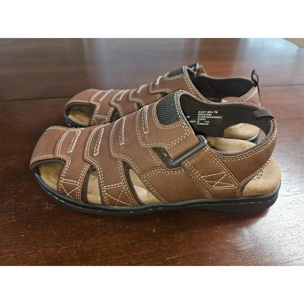 Dockers Mens Casual Comfort Outdoor Sport Fisherman Brown Sandal Shoe Mens 7 W